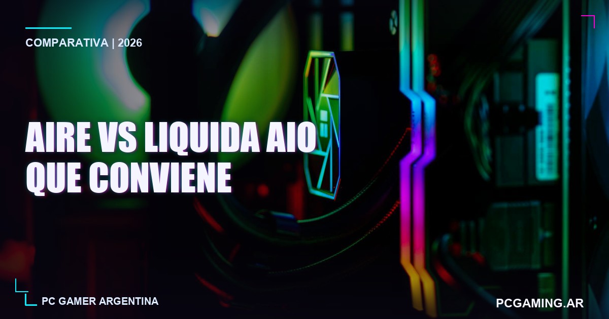Refrigeración por aire vs líquida AIO en 2026: cuál conviene para tu PC gamer en Argentina