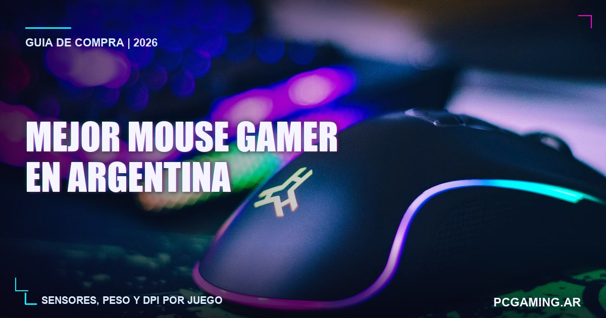 Mejor mouse gamer 2026 en Argentina: sensores, peso y DPI según el juego (FPS, MOBA y MMO)