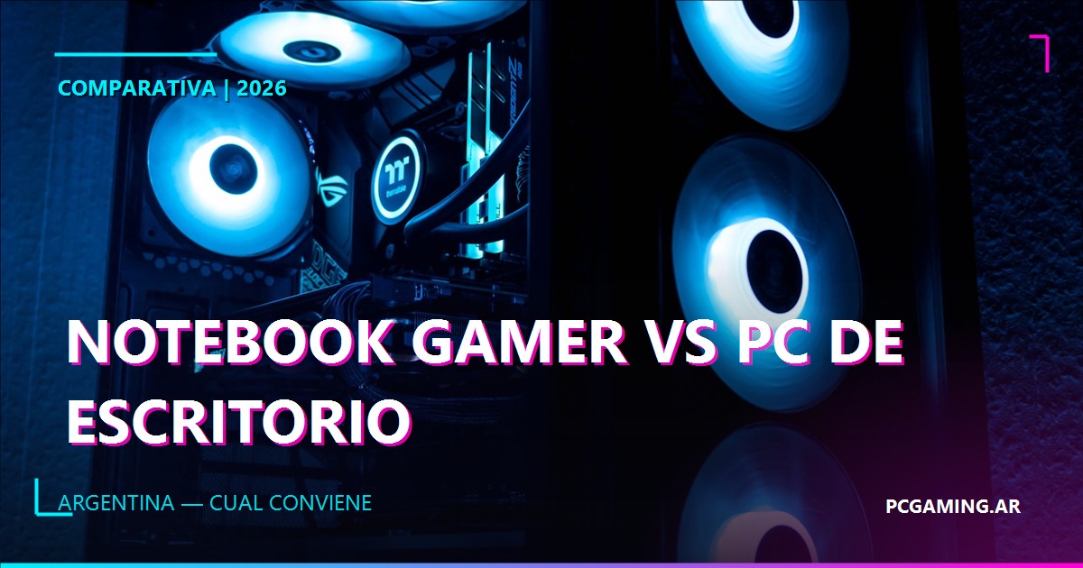 Notebook gamer vs PC de escritorio en Argentina 2026: cuál conviene