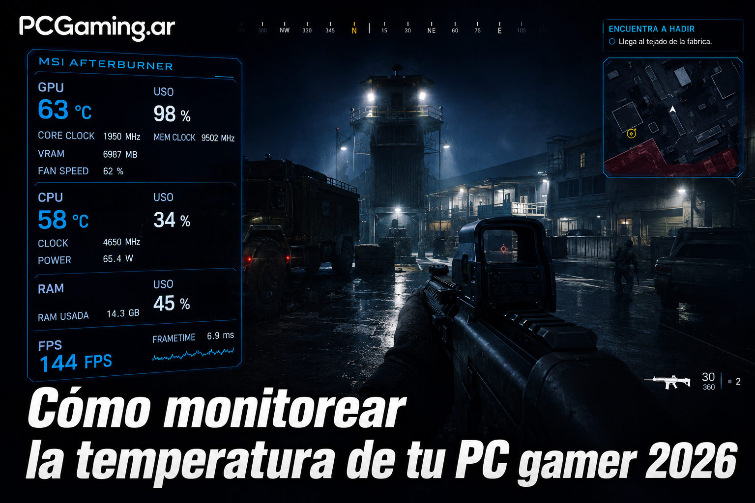 Cómo monitorear la temperatura de tu PC gamer en tiempo real: guía completa 2026
