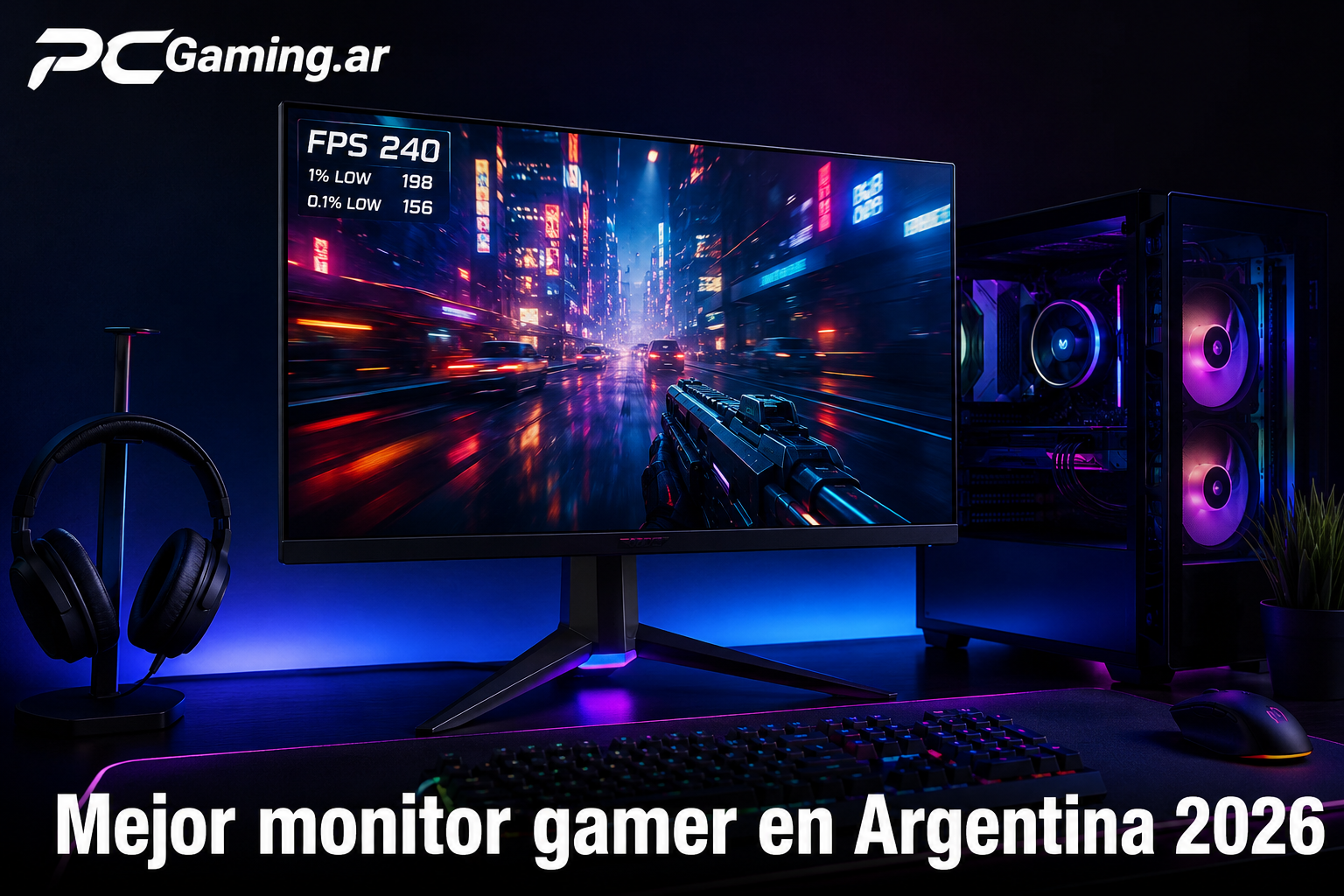 Guía de compra: mejor monitor gamer para PC en Argentina 2026 (1080p, 1440p y 4K)