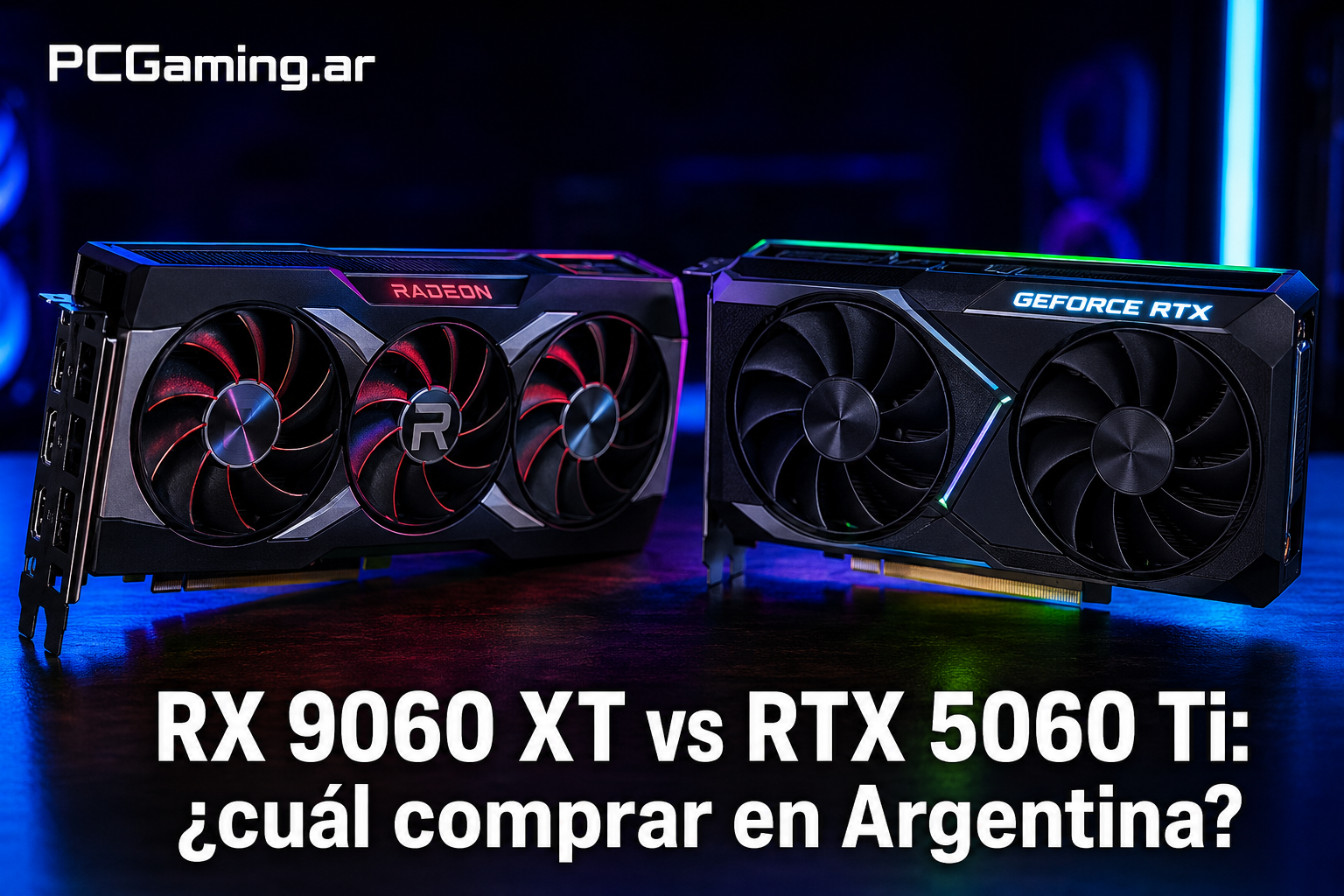 RX 9060 XT vs RTX 5060 Ti en Argentina 2026: ¿cuál comprar para 1080p y 1440p?