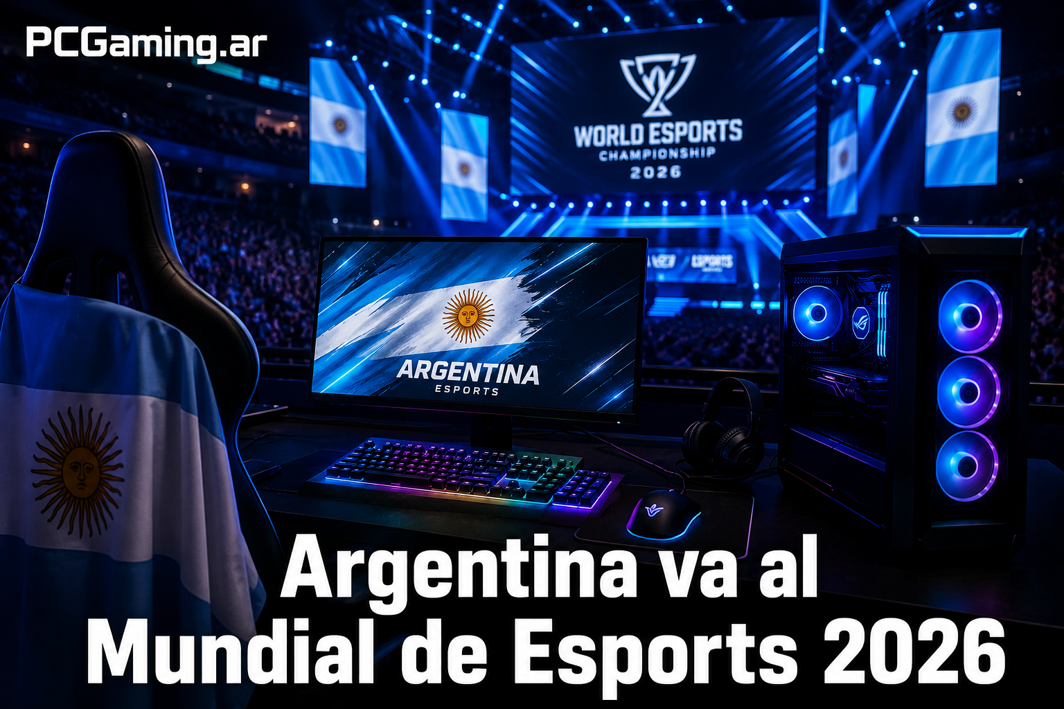 Argentina va al Mundial de Esports 2026: qué juegos, quiénes y qué PC necesitás para jugar como ellos