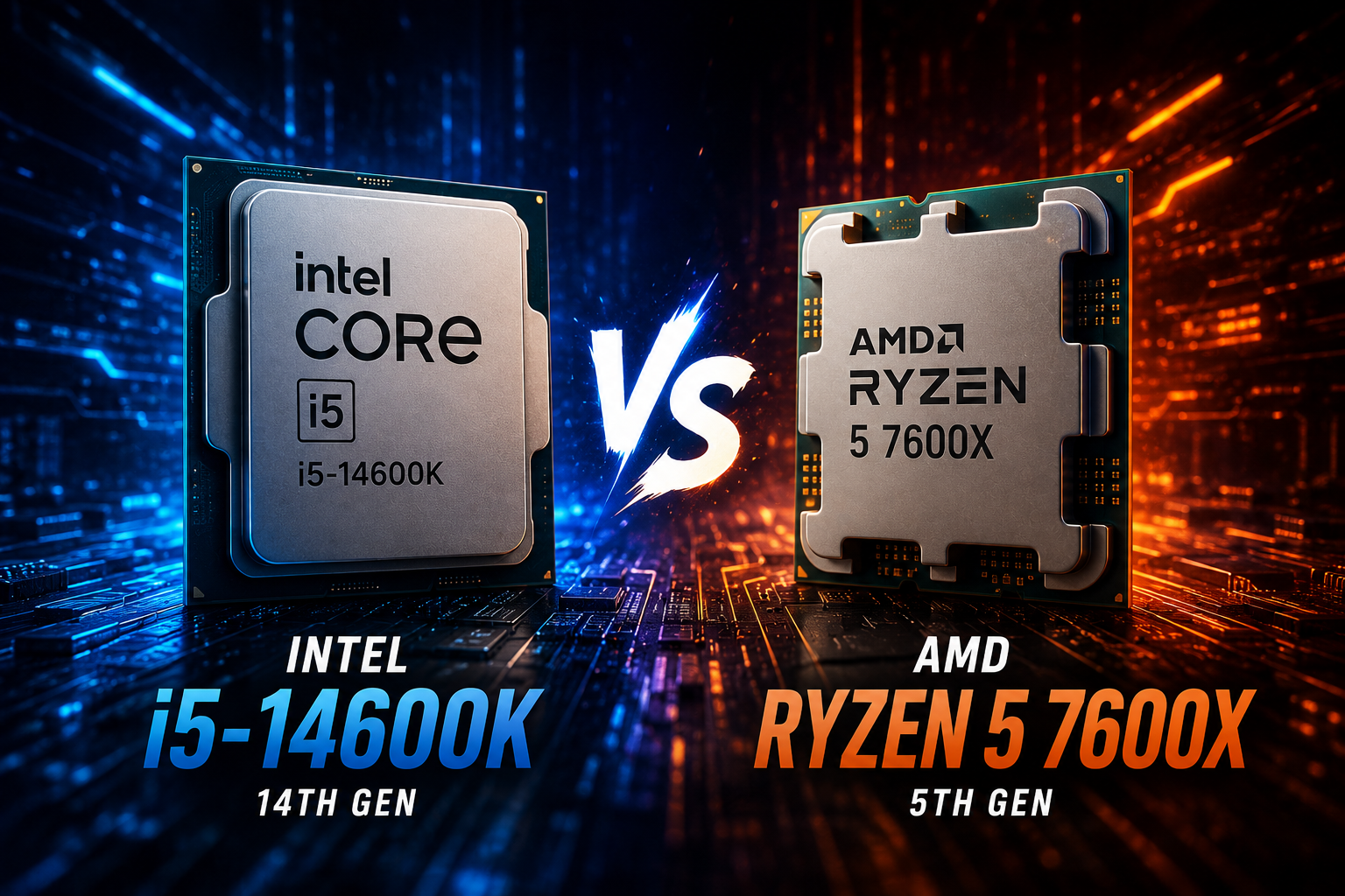 Intel Core i5-14600K vs AMD Ryzen 5 7600X en 2026: ¿cuál conviene comprar ahora?