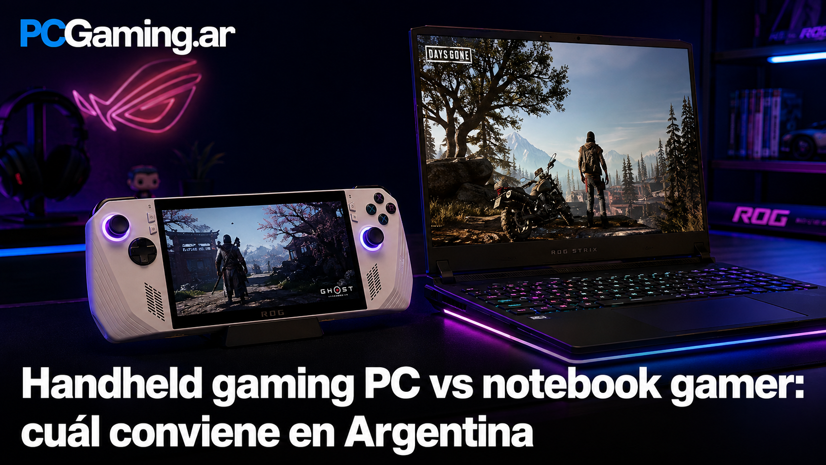 Handheld gaming PC vs notebook gamer en Argentina 2026: ¿cuál conviene para jugar portátil?