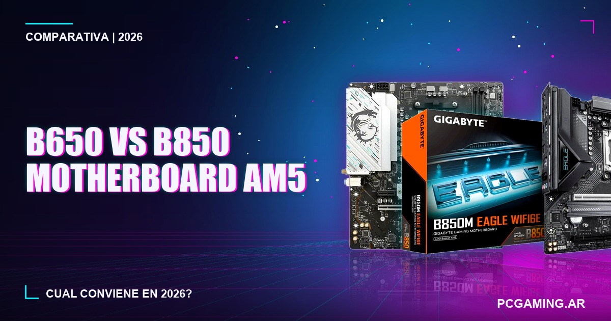 B650 vs B850: qué motherboard AM5 conviene comprar en Argentina en 2026