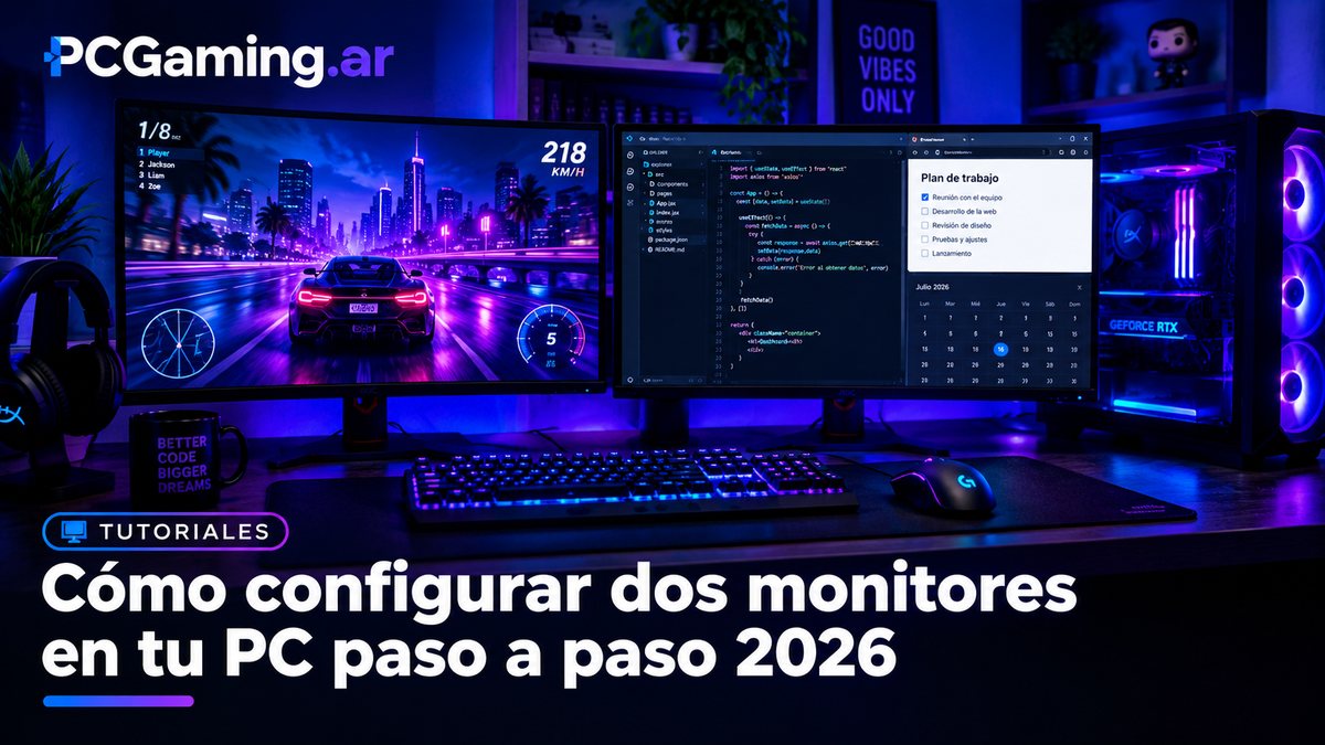 Cómo configurar dos monitores en tu PC paso a paso: guía completa 2026
