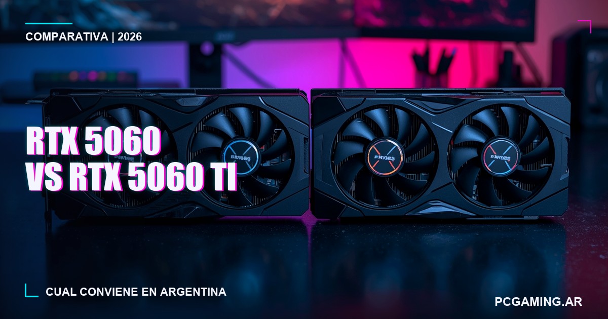 RTX 5060 vs RTX 5060 Ti en Argentina 2026: diferencias, rendimiento y cuál conviene