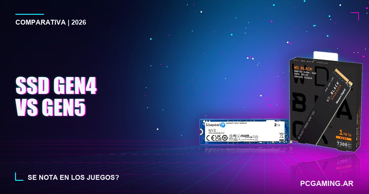 SSD Gen4 vs Gen5 para gaming en Argentina 2026: ¿se nota la diferencia en los juegos?